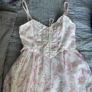 Vintage Gunne Sax pink and white dress size 3